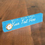Hintergrunddekor von Sky Blue Color Namensplakette<br><div class="desc">Dieses Sonderprodukt ist in einem cyan blauen Akzent Farbdekor für sich oder als Geschenk sicher, um einen Eindruck in den jeden Anlässen. Klicken Sie auf "Anpassen!". Schaltfläche oder Link, den Sie auf dieser Produktseite finden, um ein Set benutzerfreundlicher Designwerkzeuge zu zeigen, die dieses Produkt anpassen können, wenn Sie einen Texteditor...</div>