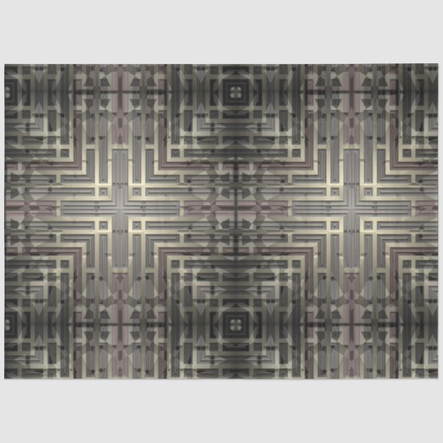 Hintergrunddekoutierung für Gold Graue Metalle Seidenpapier (Vorderseite)