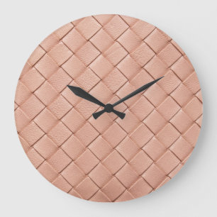 Hintergrunddesign der Ledertextur Große Wanduhr