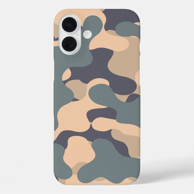 Hintergrunddesign für Camouflage iPhone 16 Plus Hülle (Rückseite)
