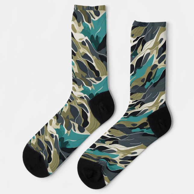 Hintergrunddesign in Camouflage Socken (Linkes Detail)