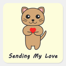 Hintergründe meiner Liebe Quadratischer Aufkleber