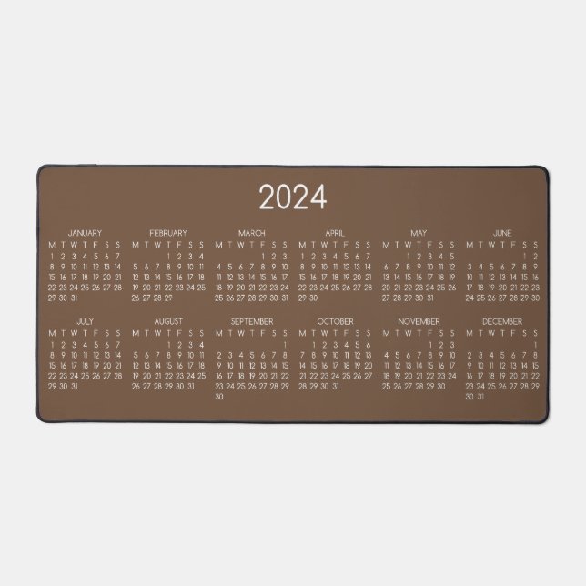 Hintergrundfarbe des Kalenders 2024 Schreibtischunterlage (Vorderseite)
