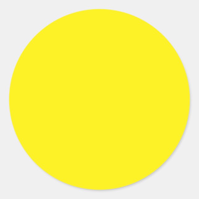 Hintergrundfarbe - Gelb Runder Aufkleber (Vorderseite)