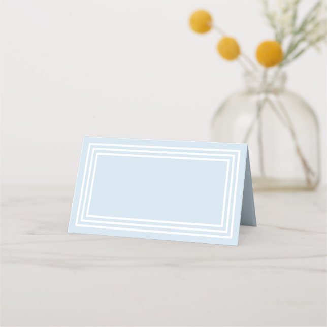 HINTERGRUNDFARBE MIT Dreifach weißer Grenze Platzkarte (Vorderseite)