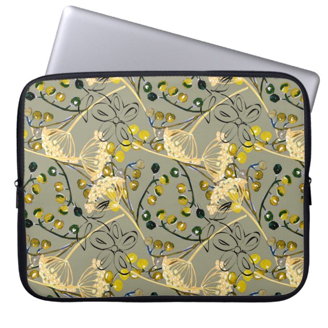 Hintergrundfarbe, nahtloses Muster Laptopschutzhülle (Vorderseite)
