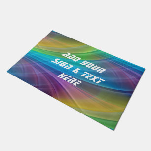 Hintergrundfarbene RAYS 1 + Ihre eigenen Ideen Fußmatte