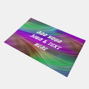 Hintergrundfarbene RAYS 2 + Ihre eigenen Ideen Fußmatte