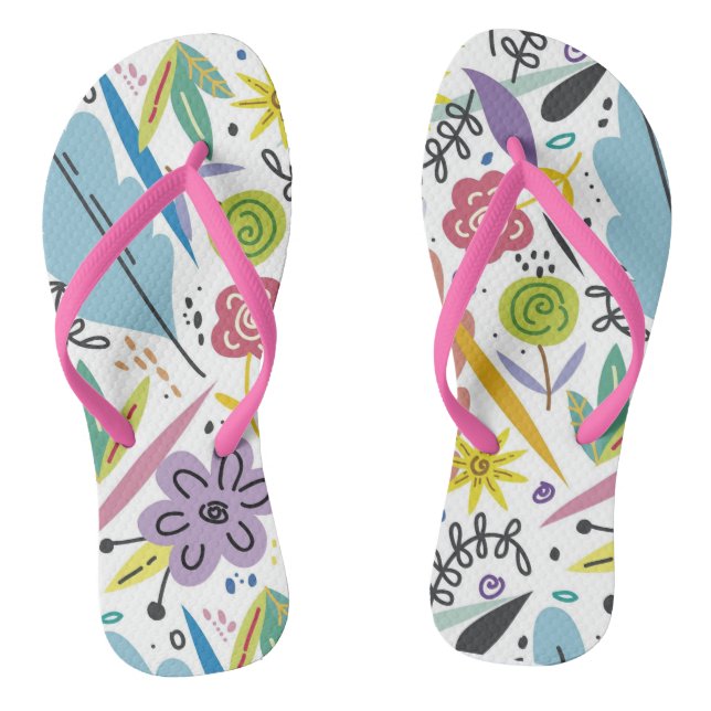 Hintergrundinformationen für mehrfarbige Blume Flip Flops (Fußbett)