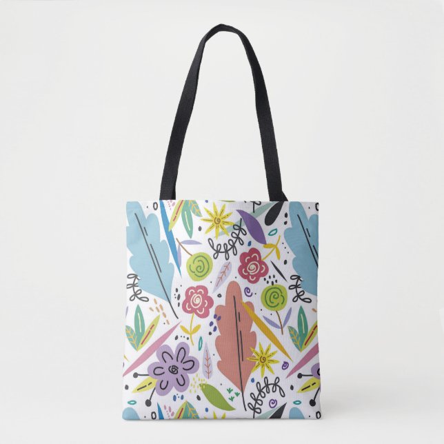Hintergrundinformationen für mehrfarbige Blume Tasche (Vorderseite)