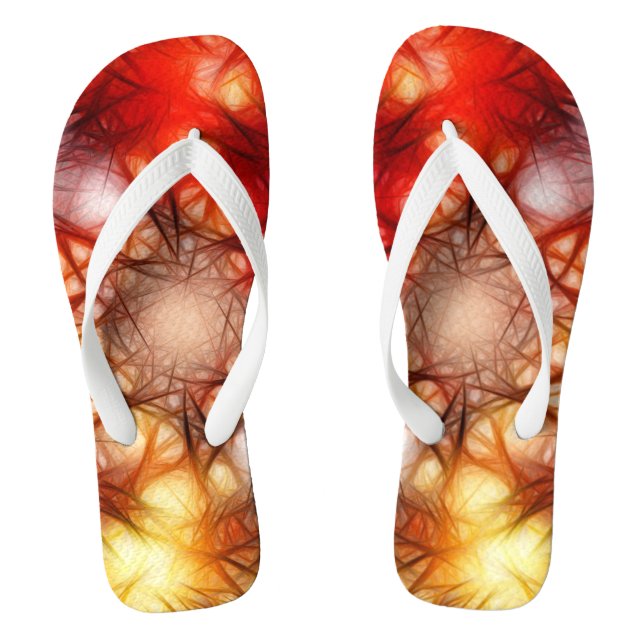 Hintergrundinformationen zu den abstrakten Feuerwe Flip Flops (Fußbett)
