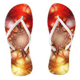 Hintergrundinformationen zu den abstrakten Feuerwe Flip Flops