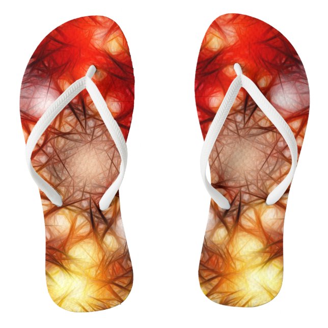 Hintergrundinformationen zu den abstrakten Feuerwe Flip Flops (Fußbett)