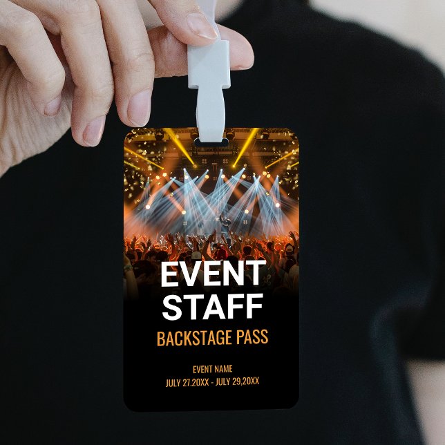 Hintergrundinformationen zu Musikveranstaltungen Ausweis (Music Event Backstage Pass Event Staff Badge)