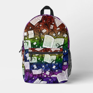Hintergrundinformationen zu Regenbogenbüchern Bedruckter Rucksack