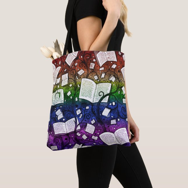 Hintergrundinformationen zu Regenbogenbüchern Tasche (Von Nahem)