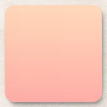 Hintergrundinformationen zum Peach Gradient Getränkeuntersetzer<br><div class="desc">Schlicht pfirsichfarbener und rosa Farbverlauf.</div>