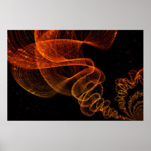 Hintergrundkreise Fraktal-Vorlage Poster