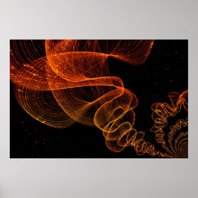 Hintergrundkreise Fraktal-Vorlage Poster (Vorne)