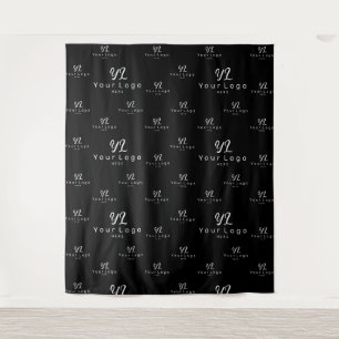 Hintergrundmesse zum Thema "Schwarzes Firmenlogo" Wandteppich