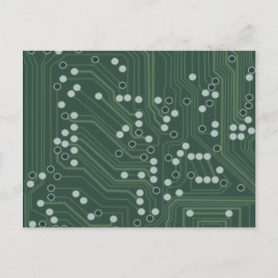 Hintergrundmuster Art des Green Circuit Board Postkarte