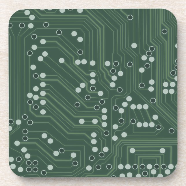 Hintergrundmuster Art des Green Circuit Board Untersetzer (Vorderseite)