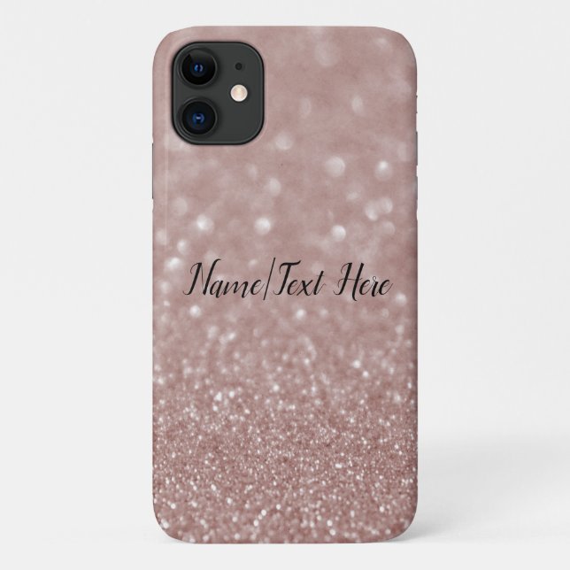 Hintergrundname des Rose Gold Glitzer-Musters Case-Mate iPhone Hülle (Rückseite)