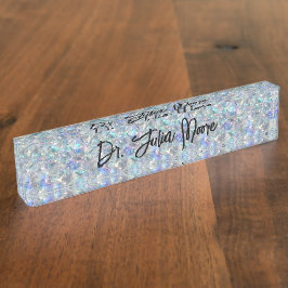Hintergrundname für den holografischen Opal Stone Namensplakette