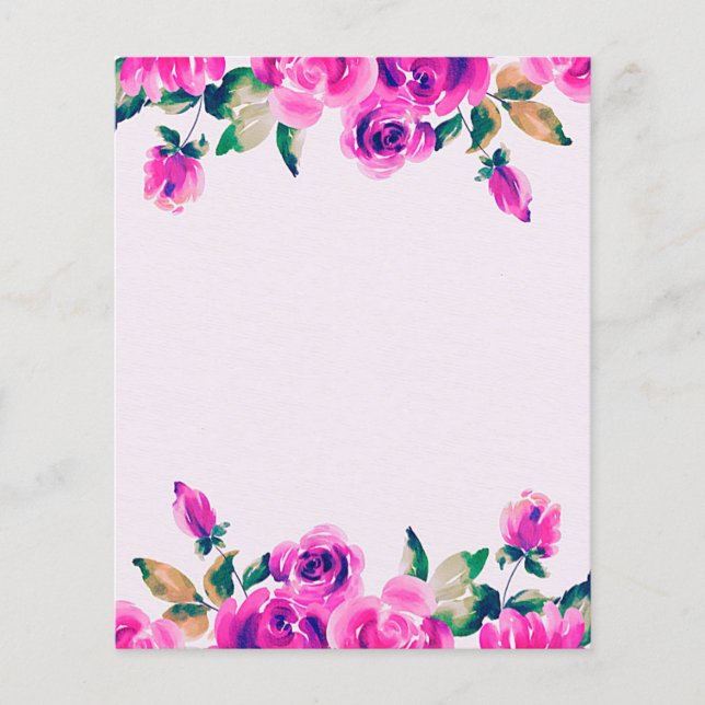 Hintergrundpapier zum Blumenrahmen für Aquarellbil (Vorderseite)