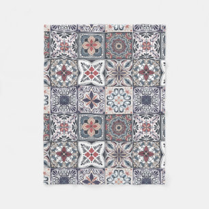 Hintergrundspuren/Talavera inspiriert Fliesen 2 Fleecedecke