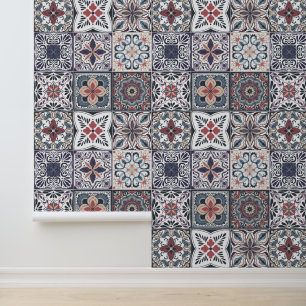 Hintergrundspuren/Talavera inspiriert Fliesen 2 Tapete