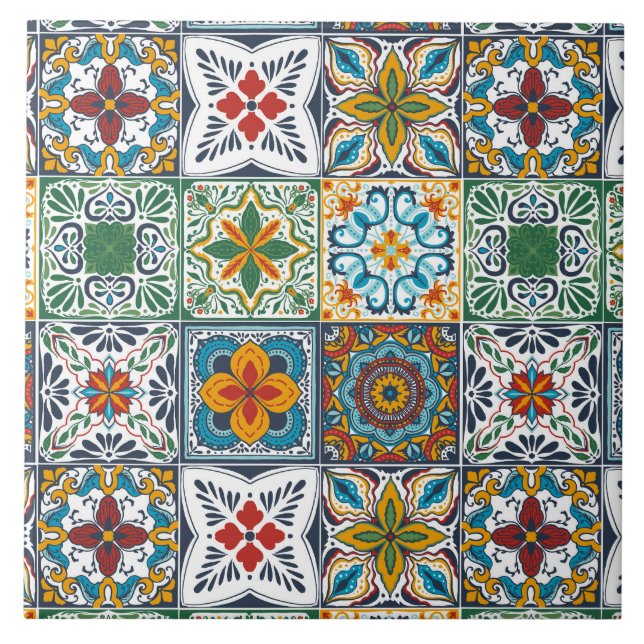 Hintergrundspuren/Talavera-inspirierte Fliesen (Vorderseite)