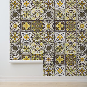 Hintergrundspuren/Talavera inspirierte Fliesen/ Tapete