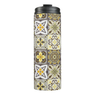 Hintergrundspuren/Talavera inspirierte Fliesen/ Thermosbecher