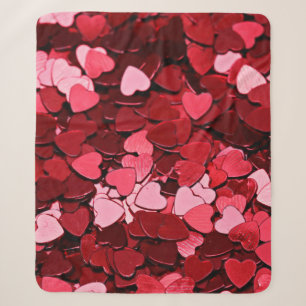 Hintergrundtextur Herzen rot Sherpadecke