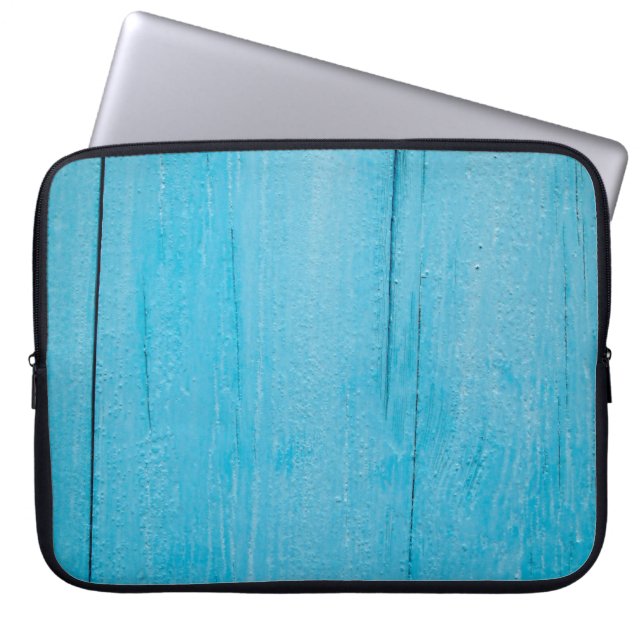 Hintergrundtextur Holz blau Laptopschutzhülle (Vorderseite)