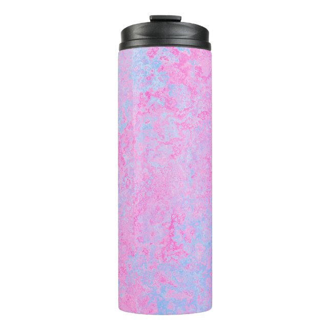 Hintergrundtextur rosa hellblau thermosbecher (Vorderseite)