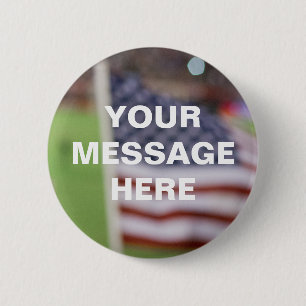 Hintergrundvorlage für benutzerdefinierte US-Flagg Button