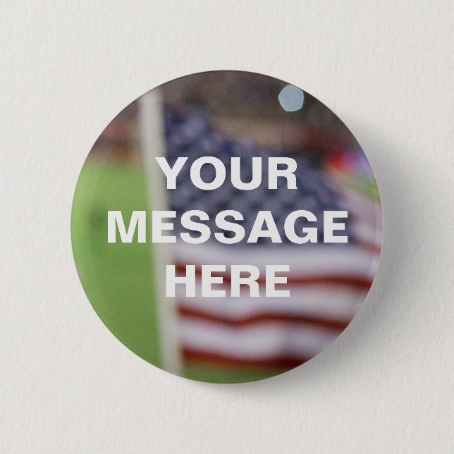 Hintergrundvorlage für benutzerdefinierte US-Flagg Button (Vorderseite)