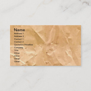 HINTERGRUNDZEICHEN FÜR DIE LEICHTE BROWNPAPIERTEX VISITENKARTE