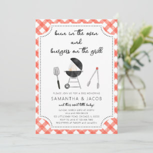 Hinterhof-Grillparty-Baby-Shower-Einladung Einladung