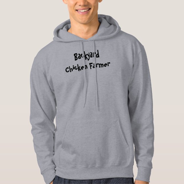 Hinterhof-Huhn-Bauer Hoodie (Vorderseite)