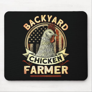 Hinterhof-Hühnerbauer 4. Juli USA-Flagge Mousepad