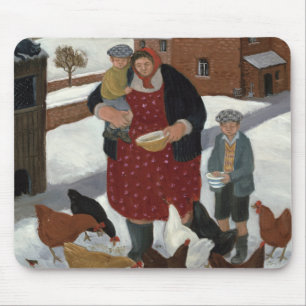Hinterhof im Winter Mousepad
