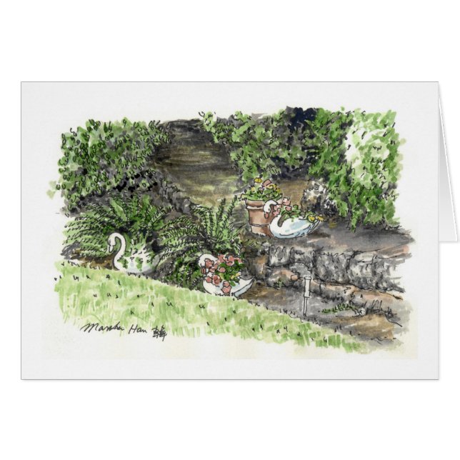 Hinterhof mit Gans plantes (Vorderseite (Horizontal))