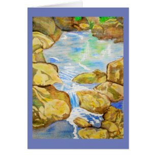 Hinterhof-Strom-Aquarell