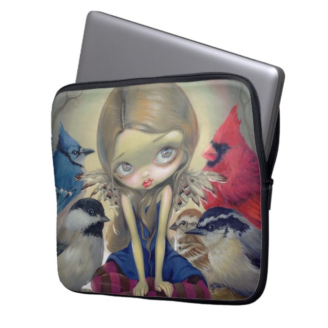 "Hinterhof-Vogel-" Elektronik-Tasche Laptopschutzhülle (Vorderseite Links)