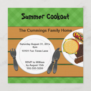 Hinterhofcookout-Einladung Einladung