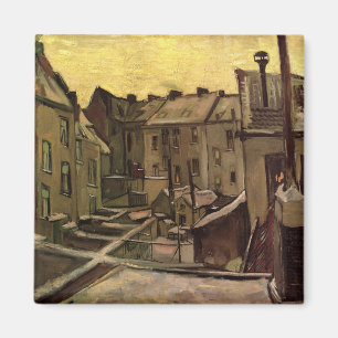Hinterhöfe alter Häuser von Vincent van Gogh Magnet