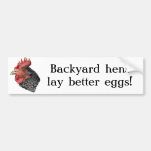 Hinterhofhennen legen bessere Eier! - Autoaufkleber